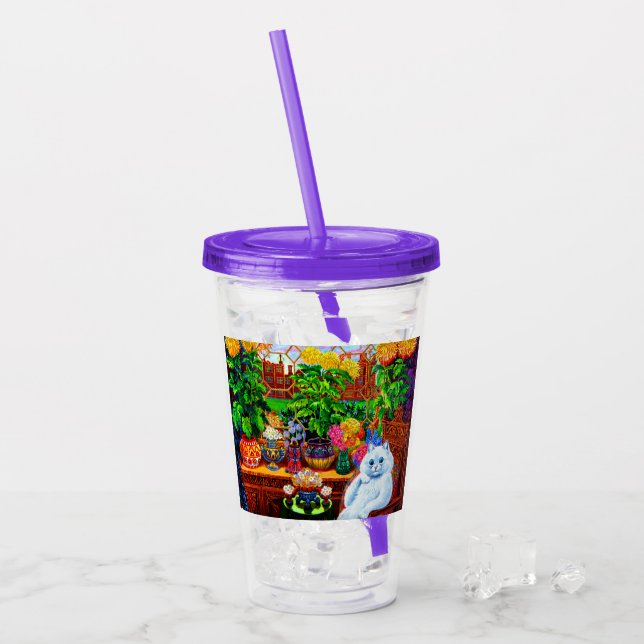 Vaso Acrílico Maestro de la Universidad de Gatos (Anverso (hielo))