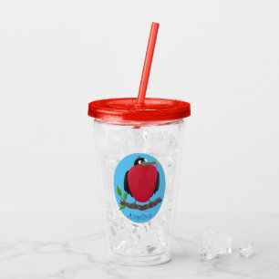 Vaso Acrílico Magnífico personalizado de pájaro fragata