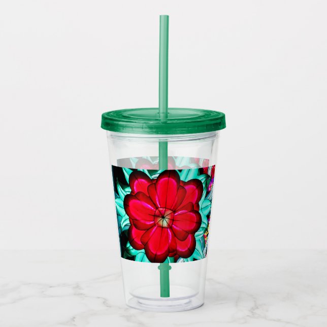 Vaso Acrílico Majestad Carmesí (Anverso)