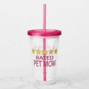 Vaso Acrílico Mamá Mascota de cinco estrellas