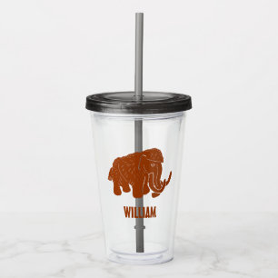 Vaso Acrílico Mamut Wooly Personalizado Rojo oxidado personaliza