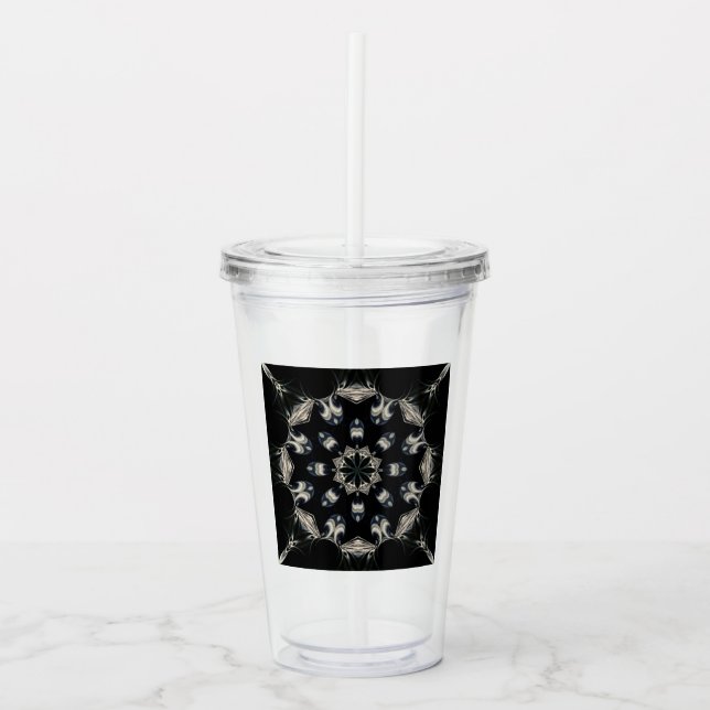 Vaso Acrílico Mandala elegante (Anverso)