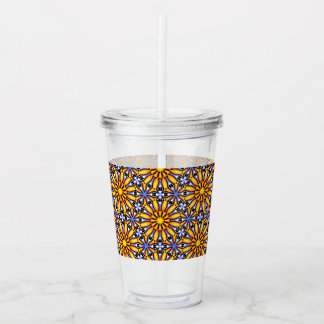 Vaso Acrílico Mandalas del Sol Celestial