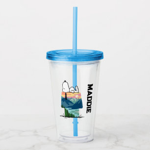 Vaso Acrílico Maní   Snoopy Dog House Go Wild