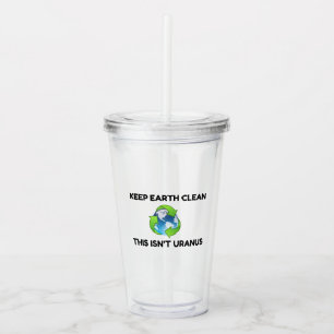 Vaso Acrílico Mantener la Tierra limpia no Urano