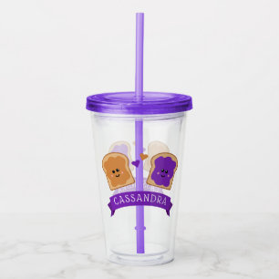 Vaso Acrílico Mantequilla de cacahuate y gelatina