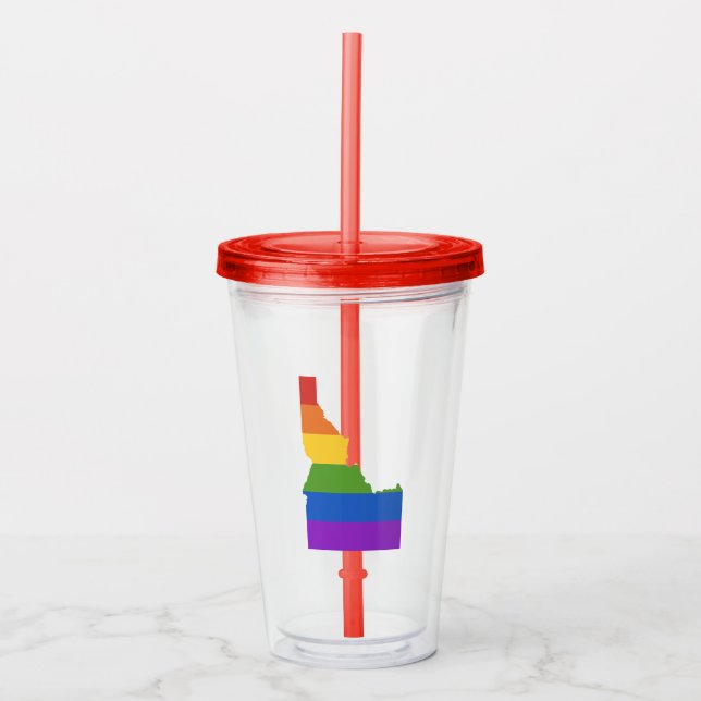 Vaso Acrílico Mapa gay de EEUU| Estado de Idaho (Anverso)