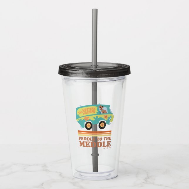 Vaso Acrílico Máquina de misterio Scooby-Doo "Peddle to Meddle" (Anverso)