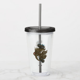 Vaso Acrílico Maravilloso pez de punta de vapor.