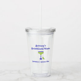 Vaso Acrílico Margarita Lime Bachelorette Fiesta Party Favor