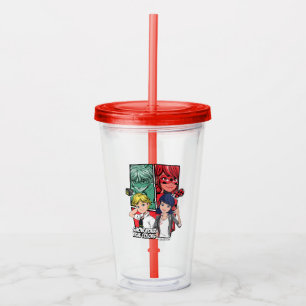 Vaso Acrílico Márinette de historietas milagrosas y colores auté