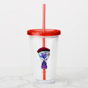 Vaso Acrílico Mariposa