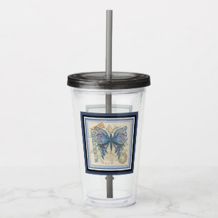 Vaso Acrílico Mariposa de la Oficina de Creación de G
