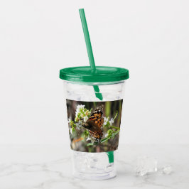 Vaso Acrílico Mariposa personalizada
