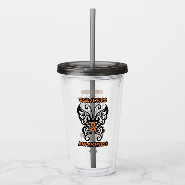 Vaso Acrílico Mariposa/… RSD/CRPS tribal (Anverso)