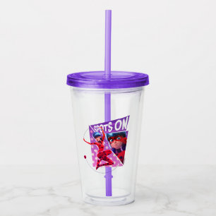 Vaso Acrílico Mariquita   Spots On Purple Graphic