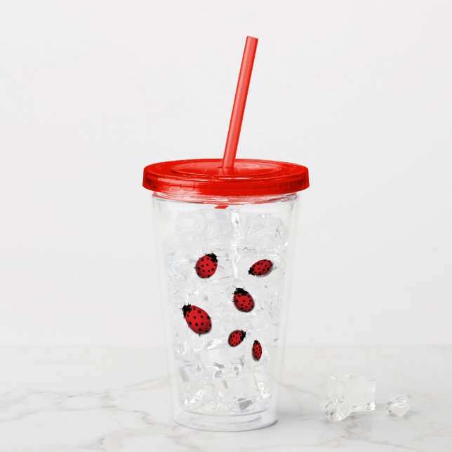 Vaso Acrílico Mariquitas (Reverso (hielo))