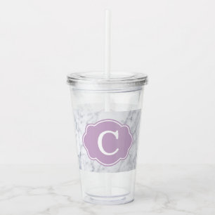 Vaso Acrílico Mármol personalizado con la etiqueta de la lavand