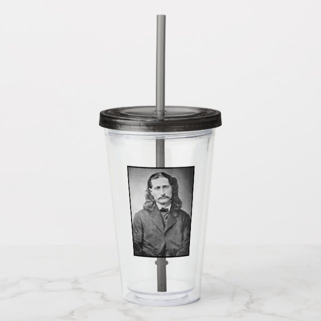 Vaso Acrílico Marshal Wild Bill Hickok Antiguo Cañero Occidental (Anverso)