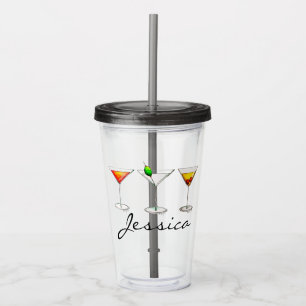 Vaso Acrílico Martini Cosmo Manhattan Cocktails de bebida mixta
