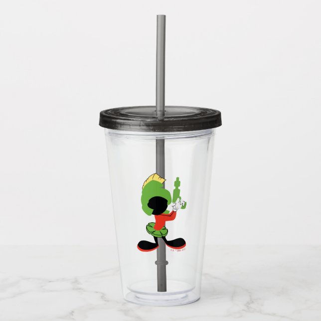 Vaso Acrílico MARVIN LA Silhouette MARTIAN™ Con Raygun (Anverso)