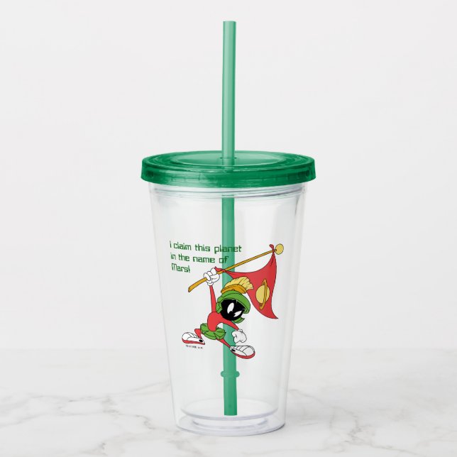 Vaso Acrílico MARVIN THE MARTIAN™ Claing Planet (Anverso)
