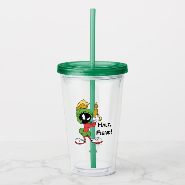 Vaso Acrílico MARVIN THE MARTIAN™ Ready with Laser (Anverso)