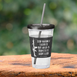 Vaso Acrílico Más Fácil De Comprar Una Pistola Que Un Perro