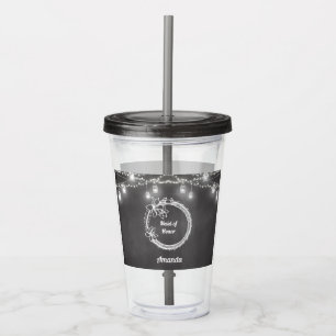 Vaso Acrílico Mason Jar, empleada doméstica negra de honor