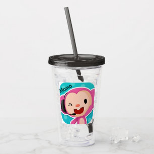 Vaso Acrílico Me encanta el mono acrílico Tumbler