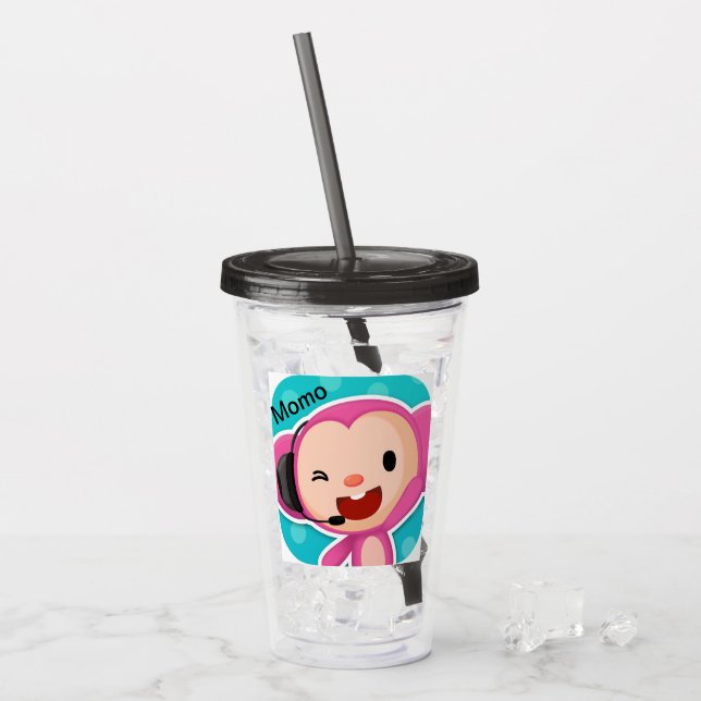 Vaso Acrílico Me encanta el mono acrílico Tumbler (Anverso (hielo))