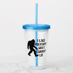 Vaso Acrílico Me gusta Bigfoot y no puedo Mentir
