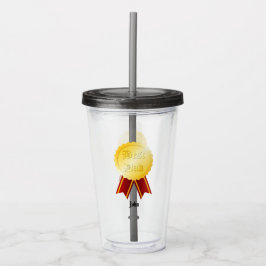 Vaso Acrílico Medalla Cinta Mejor Papá Día del Padre