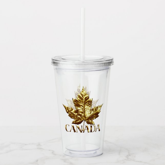 Vaso Acrílico Medalla de Oro Tumbler de Canadá Souvenirs (Anverso)