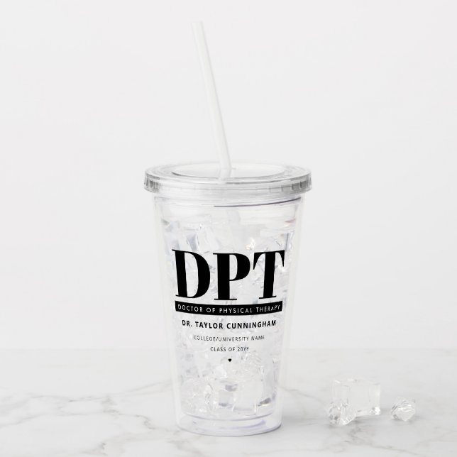 Vaso Acrílico Médica de DPT moderno personalizado de la terapia  (Anverso (hielo))