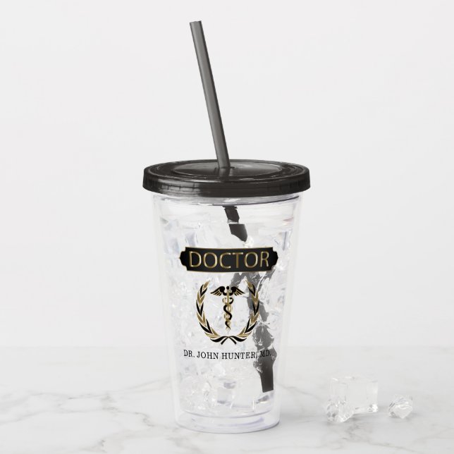 Vaso Acrílico Médica - Tumbler acrílico personalizado (Anverso (hielo))