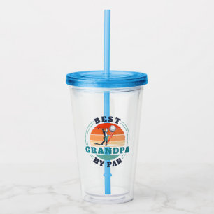Vaso Acrílico Mejor Abuelo De Par Personalizado Golf Retro