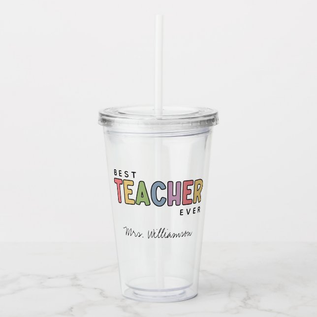 Vaso Acrílico Mejor Apreciación Colorida De Maestros (Anverso)