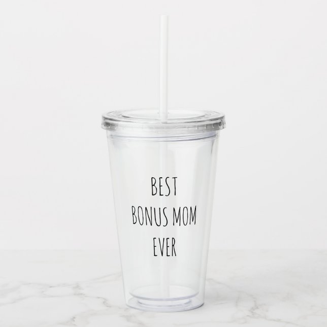 Vaso Acrílico Mejor Bono Mamá Nunca (Anverso)