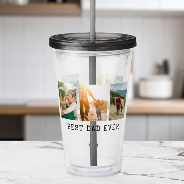 Vaso Acrílico Mejor Collage de fotos de papá (Subido por el creador)