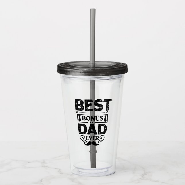 Vaso Acrílico Mejor Padre Bono Nunca (Anverso)