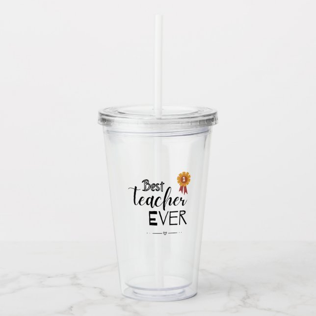 Vaso Acrílico Mejor Profesor de la Historia (Anverso)
