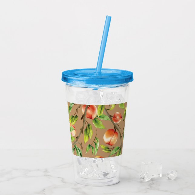 Vaso Acrílico Melocotones en el árbol (Reverso (hielo))