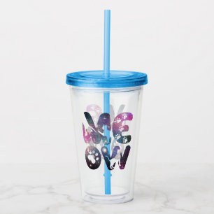 Vaso Acrílico Meow - Diseño de siluetas para gatos y pinturas