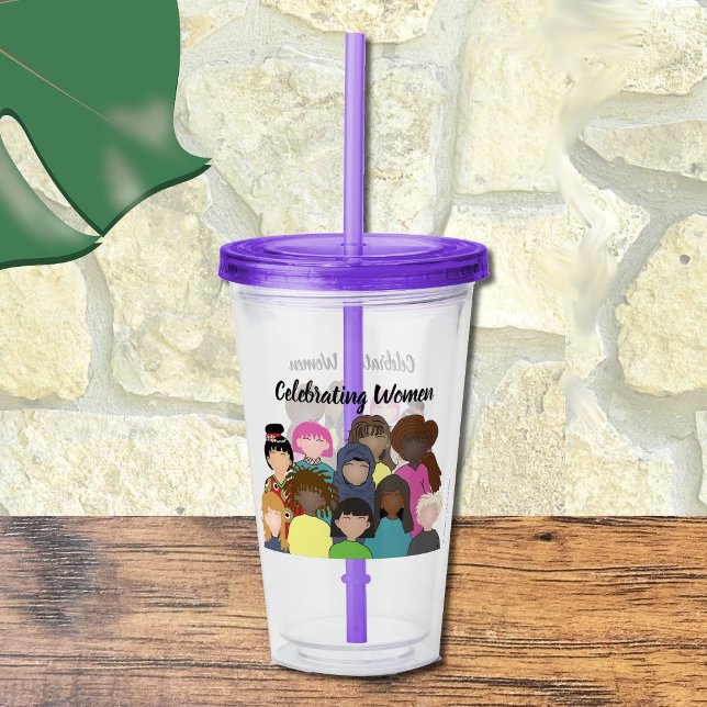 Vaso Acrílico Mes de historia de la mujer evento Tumbler acrílic (Feminist tumbler)