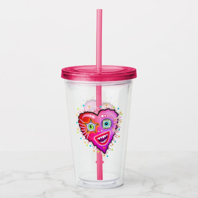 VASO ACRÍLICO MI CORAZÓN SE ACERCARÁ (Anverso)