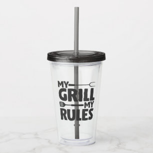 Vaso Acrílico Mi Grill Mis Reglas