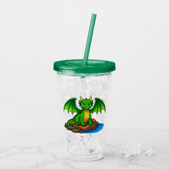 Vaso Acrílico Mi pequeño dragón (Reverso (hielo))