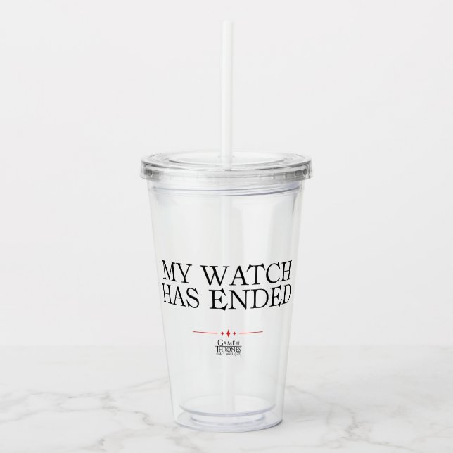 Vaso Acrílico Mi reloj ha terminado (Anverso)