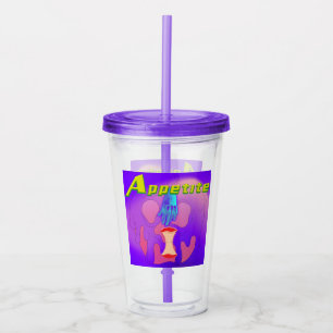 Vaso Acrílico Mikitiez calavera roja manzana tóxica vegana veran